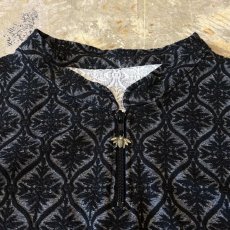 画像10: ALL OVER PATTERN HALF ZIP L/S TOPS / Mens L  (10)
