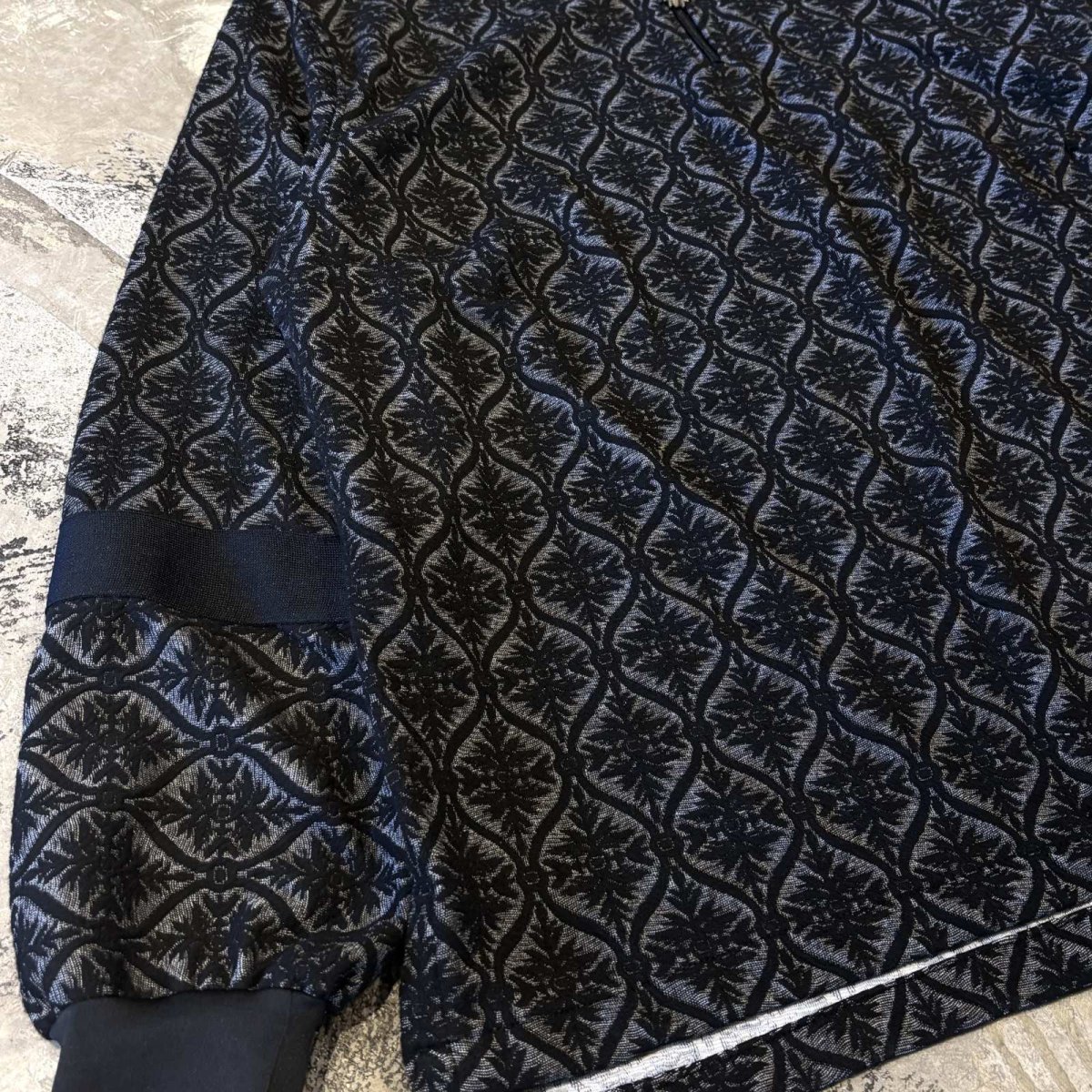 画像5: ALL OVER PATTERN HALF ZIP L/S TOPS / Mens L  (5)