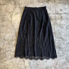 画像1: ALL OVER LACE PATTERN DESIGN SKIRT / W29(8)  (1)