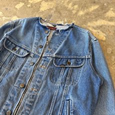 画像5: 【Wiz&Witch】"WANDERER" NO COLLAR ZIP UP DENIM JACKET / OS (5)