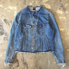画像2: 【Wiz&Witch】"WANDERER" NO COLLAR ZIP UP DENIM JACKET / OS (2)