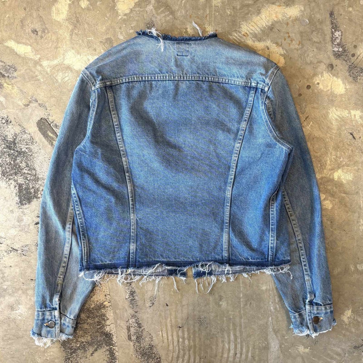 画像3: 【Wiz&Witch】"WANDERER" NO COLLAR ZIP UP DENIM JACKET / OS (3)