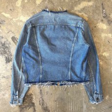 画像3: 【Wiz&Witch】"WANDERER" NO COLLAR ZIP UP DENIM JACKET / OS (3)