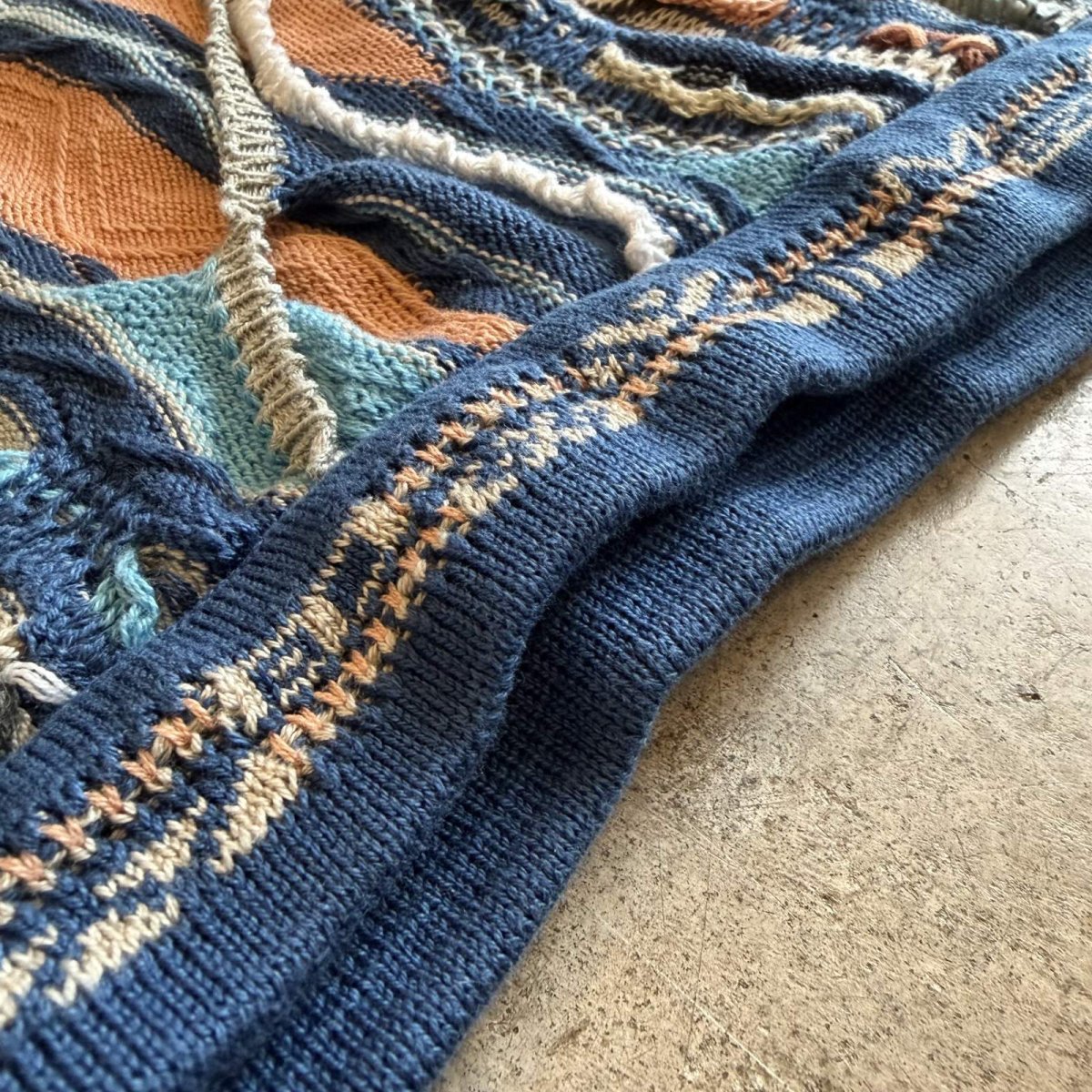 画像11: 【COOGI】MULTI 3D CREW NECK COTTON KNIT SWEATER / Ladies M(L) / MADE IN AUSTRALIA (11)