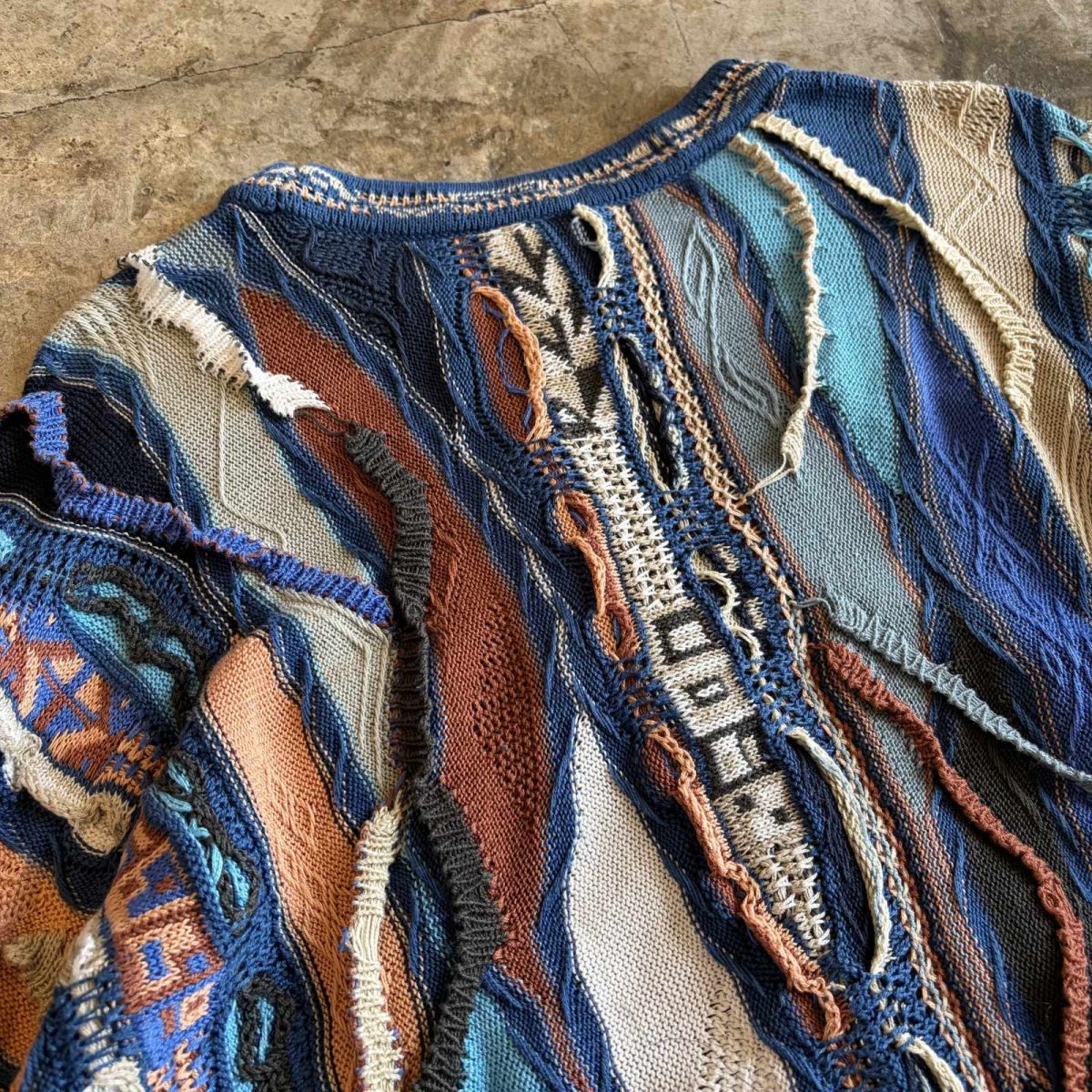 画像10: 【COOGI】MULTI 3D CREW NECK COTTON KNIT SWEATER / Ladies M(L) / MADE IN AUSTRALIA (10)