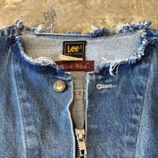 画像11: 【Wiz&Witch】"WANDERER" NO COLLAR ZIP UP DENIM JACKET / OS (11)