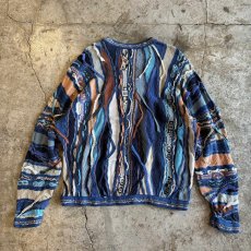 画像2: 【COOGI】MULTI 3D CREW NECK COTTON KNIT SWEATER / Ladies M(L) / MADE IN AUSTRALIA (2)