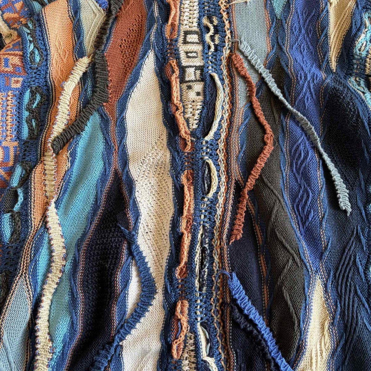 画像9: 【COOGI】MULTI 3D CREW NECK COTTON KNIT SWEATER / Ladies M(L) / MADE IN AUSTRALIA (9)