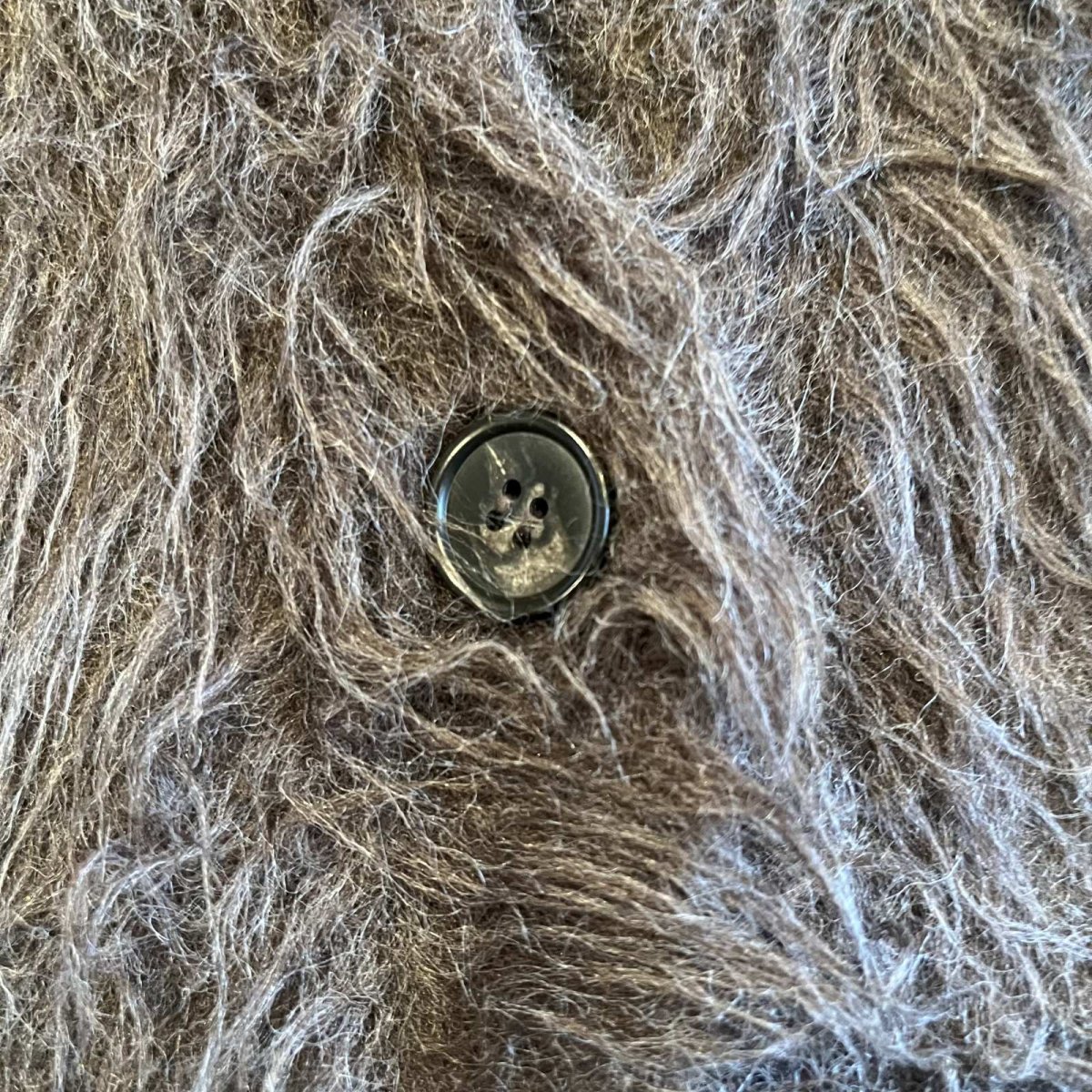 画像8: 3 BUTTON LONG SHAGGY DESIGN KNIT VEST / Ladies L (8)