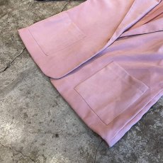 画像4: PINK COLOR DOUBLE POCKET DESIGN OVER TAILOR JACKET / Ladies L(16)  (4)