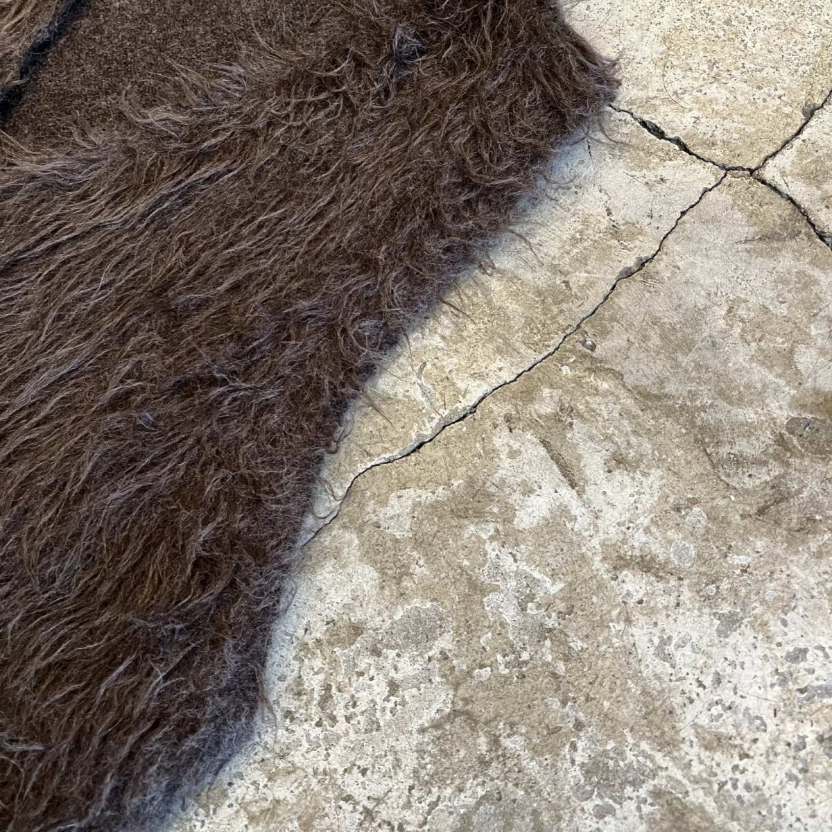 画像9: 3 BUTTON LONG SHAGGY DESIGN KNIT VEST / Ladies L (9)
