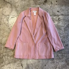 画像1: PINK COLOR DOUBLE POCKET DESIGN OVER TAILOR JACKET / Ladies L(16)  (1)