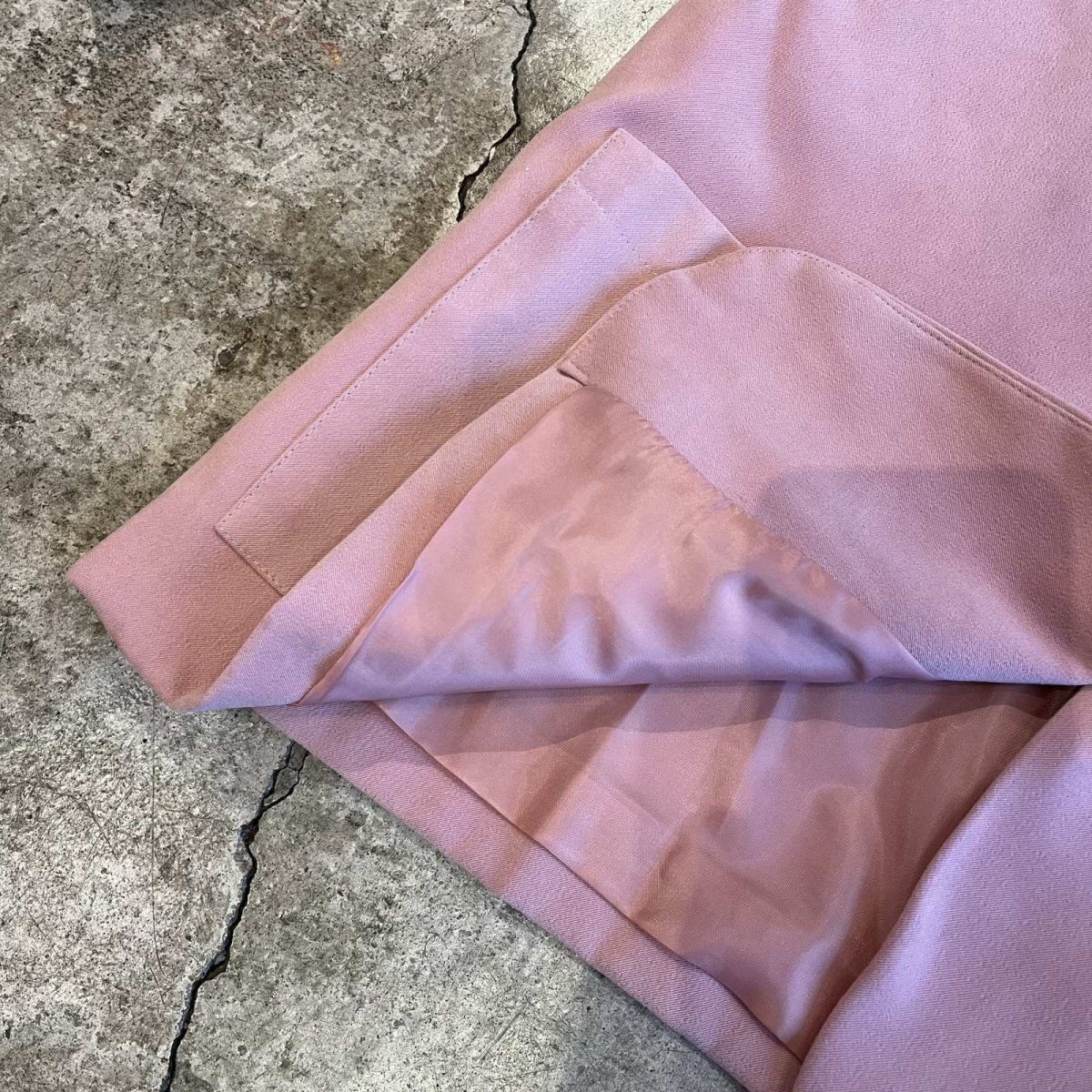 画像5: PINK COLOR DOUBLE POCKET DESIGN OVER TAILOR JACKET / Ladies L(16)  (5)