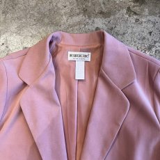 画像8: PINK COLOR DOUBLE POCKET DESIGN OVER TAILOR JACKET / Ladies L(16)  (8)