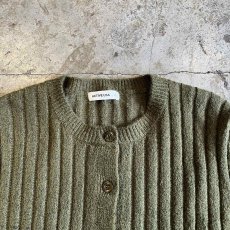 画像7: DOWN FRILL DESIGN RIB KNIT CARDIGAN / Ladies M~L(L) (7)