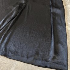 画像6: LUSTER BLACK COLOR WIDE SILHOUETTE SHORTS / W34 (6)