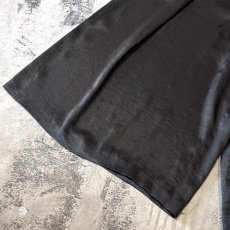 画像8: LUSTER BLACK COLOR WIDE SILHOUETTE SHORTS / W34 (8)