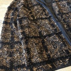 画像5: SPANGLES MIX CHECK PATTERN FRINGES CARDIGAN / Mens L (5)