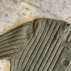 画像8: DOWN FRILL DESIGN RIB KNIT CARDIGAN / Ladies M~L(L) (8)