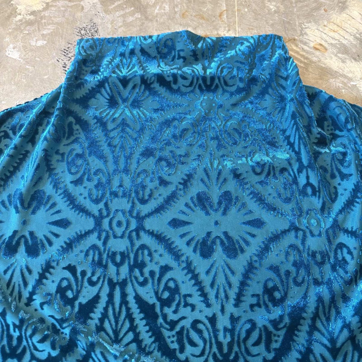 画像10: SHEER×VELOUR PATTERN HI-NECK L/S TOPS / Mens XXL(L)  (10)