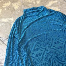 画像3: SHEER×VELOUR PATTERN HI-NECK L/S TOPS / Mens XXL(L)  (3)