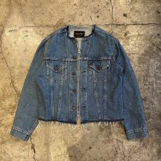 画像1: 【Wiz&Witch】"WANDERER" NO COLLAR ZIP UP DENIM JACKET / OS (1)