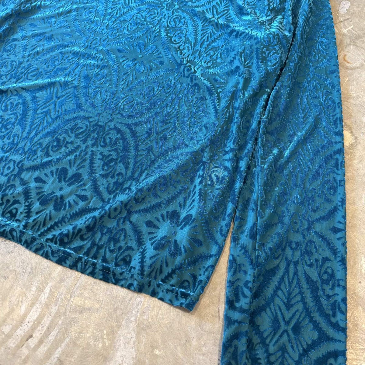 画像6: SHEER×VELOUR PATTERN HI-NECK L/S TOPS / Mens XXL(L)  (6)
