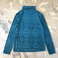 画像2: SHEER×VELOUR PATTERN HI-NECK L/S TOPS / Mens XXL(L)  (2)