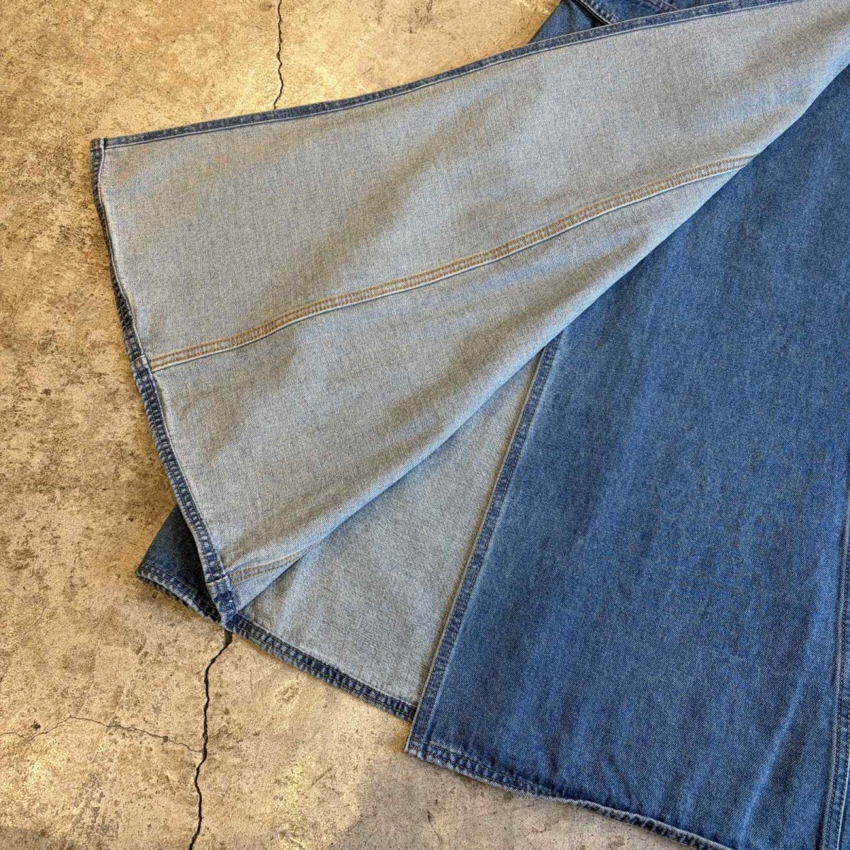 画像5: SIDE DESIGN POCKET DENIM WRAP SKIRT / W30 (5)
