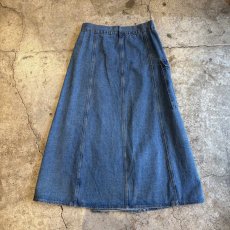 画像2: SIDE DESIGN POCKET DENIM WRAP SKIRT / W30 (2)