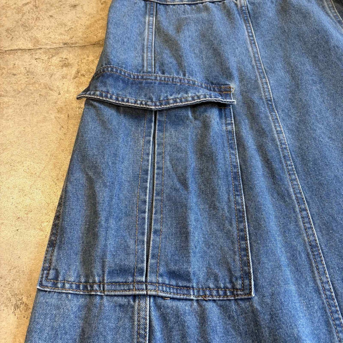 画像4: SIDE DESIGN POCKET DENIM WRAP SKIRT / W30 (4)