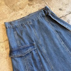 画像3: SIDE DESIGN POCKET DENIM WRAP SKIRT / W30 (3)
