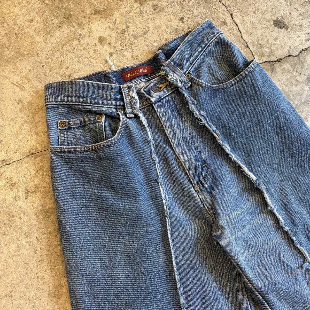画像3: 【Wiz&Witch】"UNITED" TWINS WIDE DENIM PANTS / W29 (3)