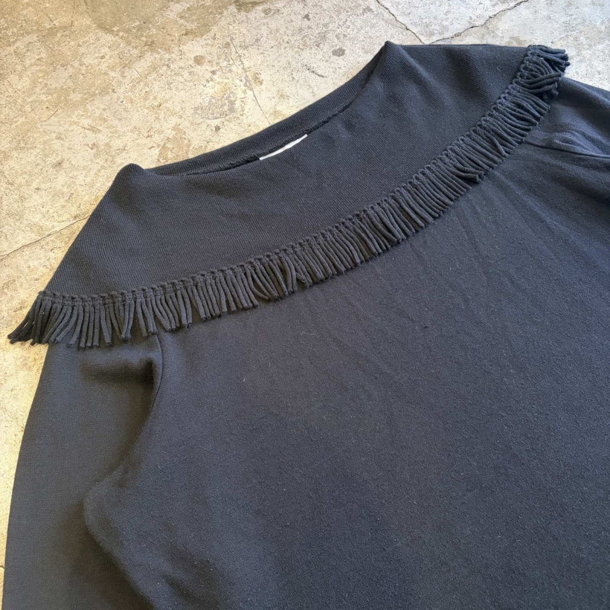 画像3: BOAT NECK FRINGE DESIGN L/S TOPS / Ladies 3X(L) (3)