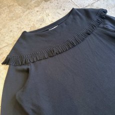 画像3: BOAT NECK FRINGE DESIGN L/S TOPS / Ladies 3X(L) (3)