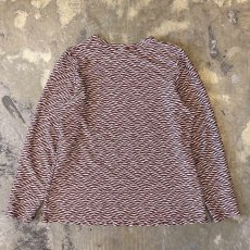 画像2: ALL OVER WAVE PATTERN L/S TOPS / Mens M (2)