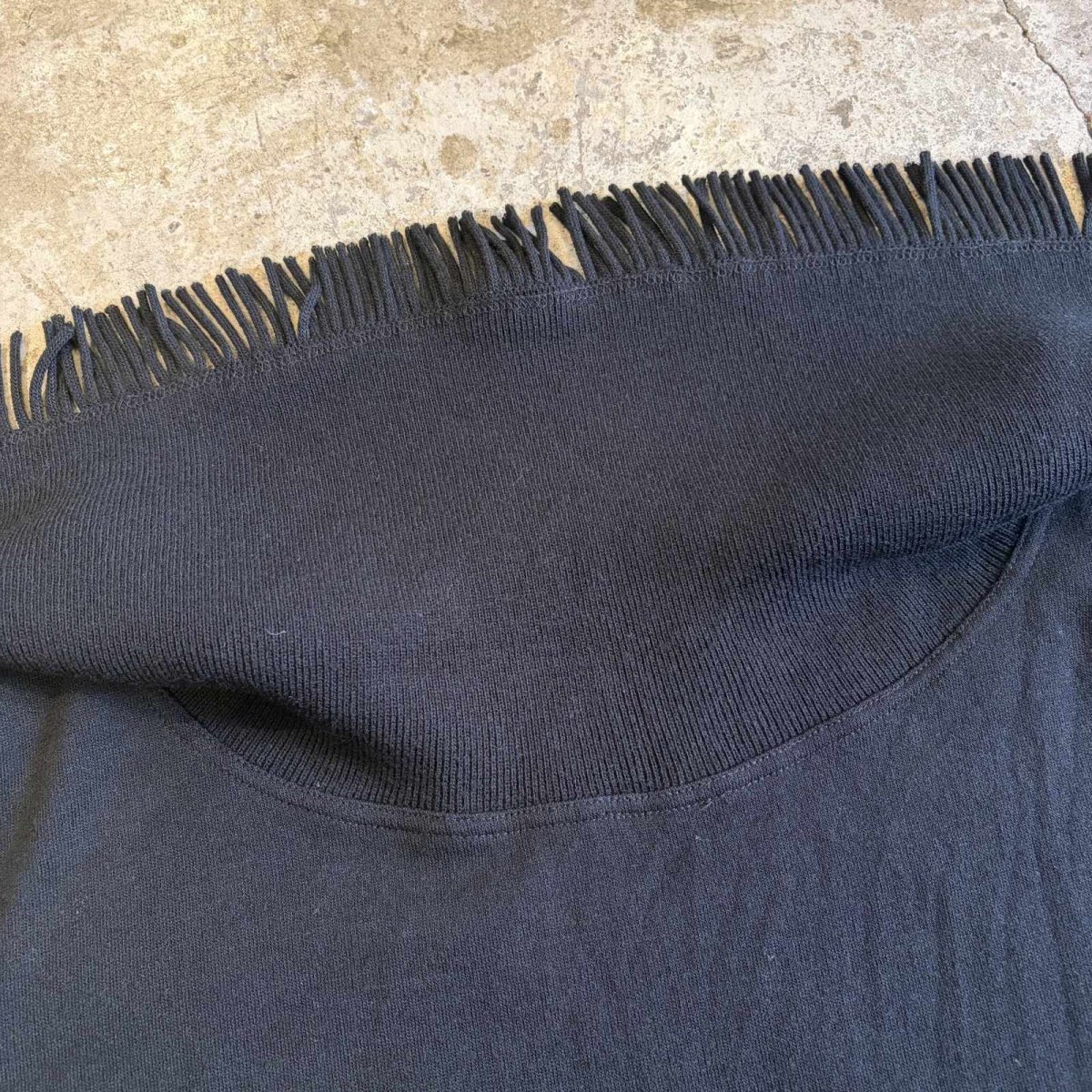 画像6: BOAT NECK FRINGE DESIGN L/S TOPS / Ladies 3X(L) (6)