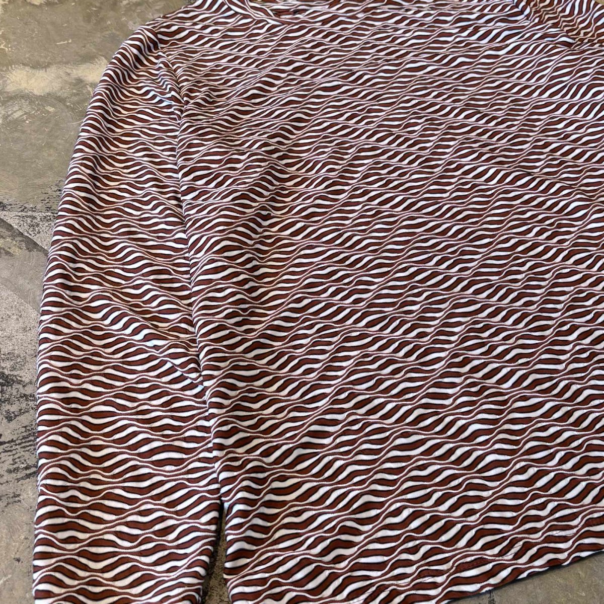 画像5: ALL OVER WAVE PATTERN L/S TOPS / Mens M (5)