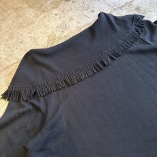 画像7: BOAT NECK FRINGE DESIGN L/S TOPS / Ladies 3X(L) (7)