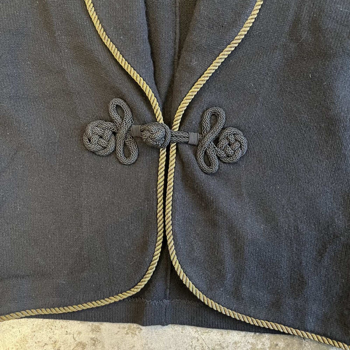 画像8: 【RALPH LAUREN】FRONT TASSEL DESIGN SHAWL COLLAR KNIT JACKET / Ladies M (8)