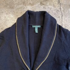画像6: 【RALPH LAUREN】FRONT TASSEL DESIGN SHAWL COLLAR KNIT JACKET / Ladies M (6)
