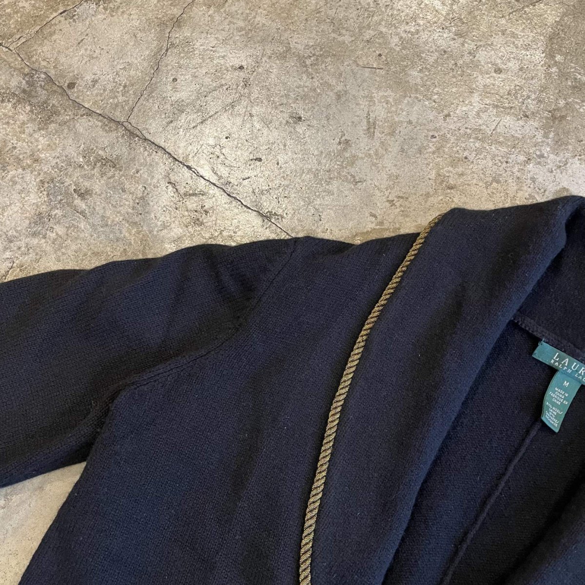 画像7: 【RALPH LAUREN】FRONT TASSEL DESIGN SHAWL COLLAR KNIT JACKET / Ladies M (7)