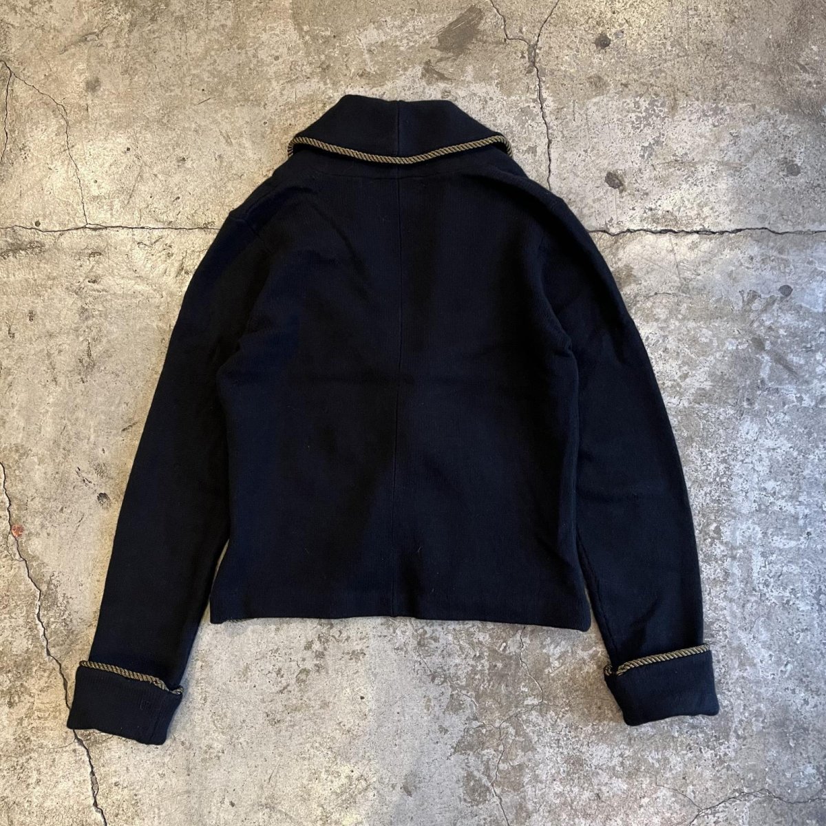 画像2: 【RALPH LAUREN】FRONT TASSEL DESIGN SHAWL COLLAR KNIT JACKET / Ladies M (2)