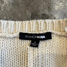 画像11: FRINGE LINE SHORT DESIGN  KNIT SWEATER / Ladies M(S)  (11)
