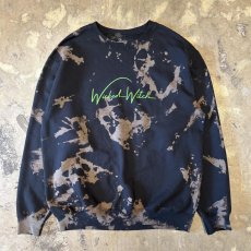 画像1: "WICKED WITCH" PRINTED BLEACHED SWEAT / Mens L (1)
