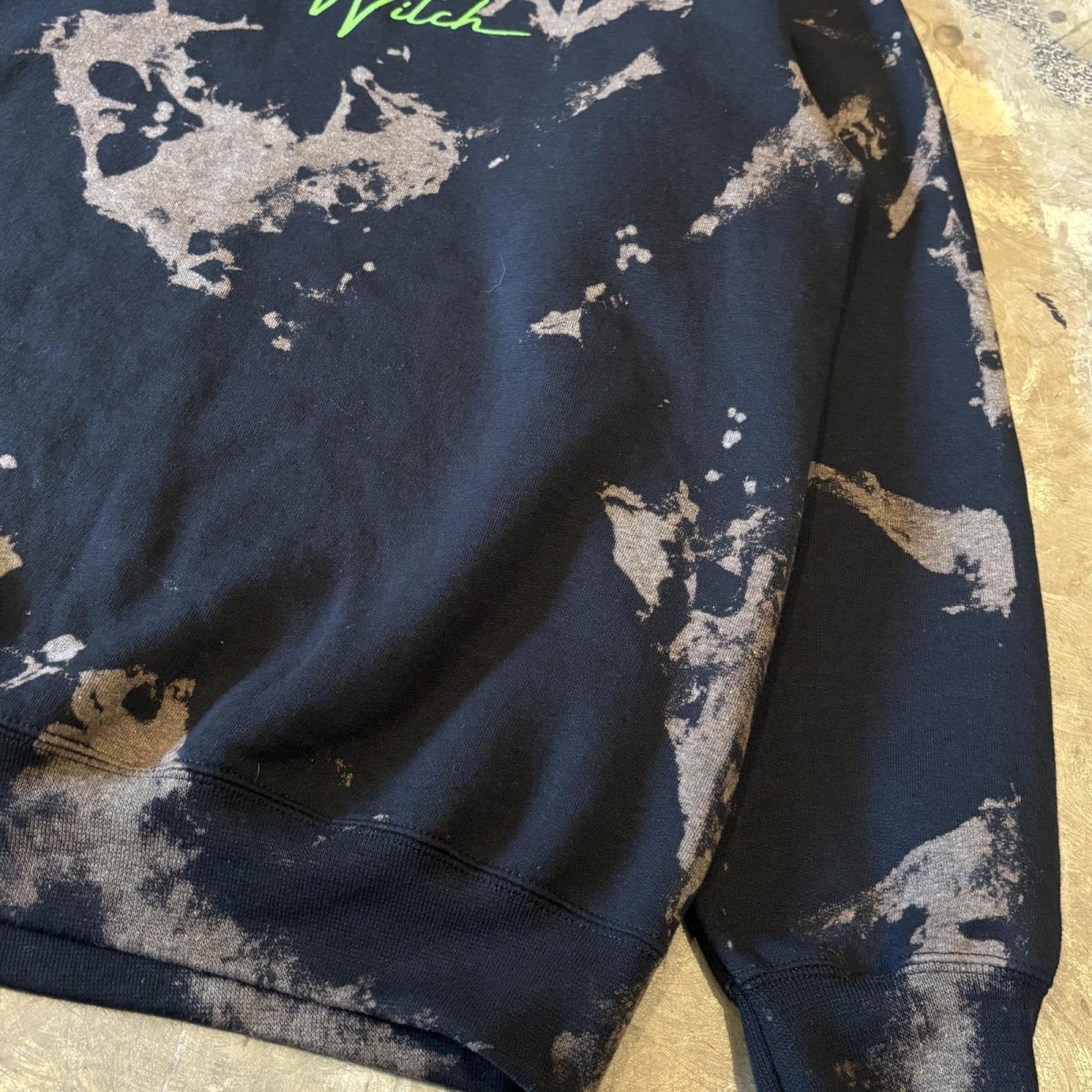 画像6: "WICKED WITCH" PRINTED BLEACHED SWEAT / Mens L (6)