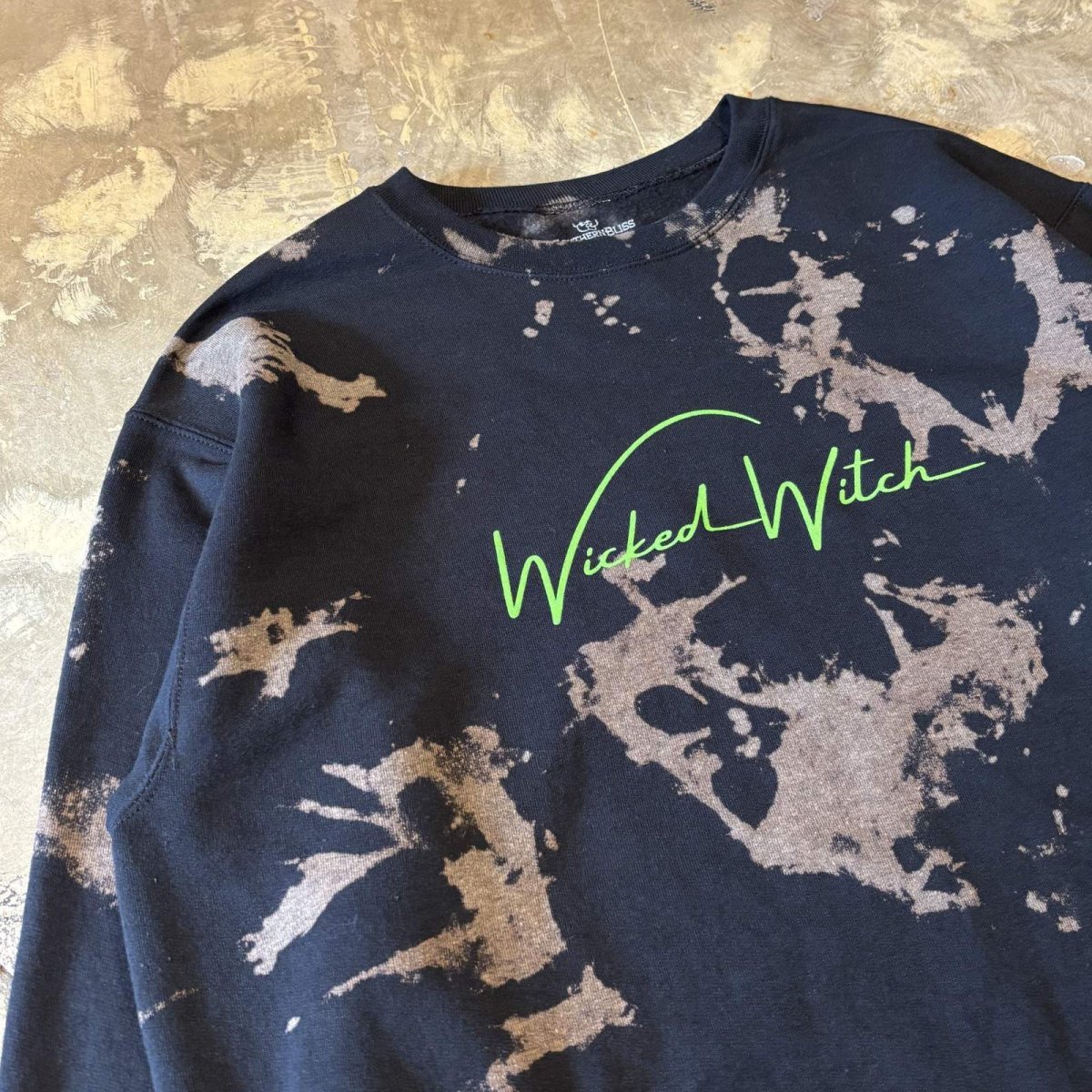 画像3: "WICKED WITCH" PRINTED BLEACHED SWEAT / Mens L (3)