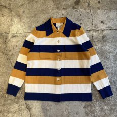 画像1: MULCH BORDER DOUBLE POCKET DESIGN KNIT JACKET / Ladies M(L) (1)
