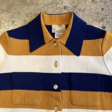 画像8: MULCH BORDER DOUBLE POCKET DESIGN KNIT JACKET / Ladies M(L) (8)