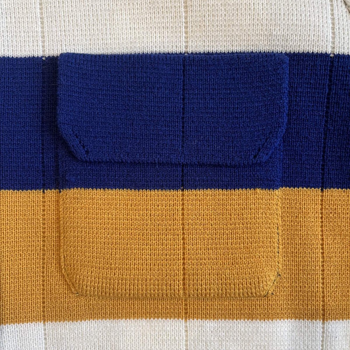 画像11: MULCH BORDER DOUBLE POCKET DESIGN KNIT JACKET / Ladies M(L) (11)